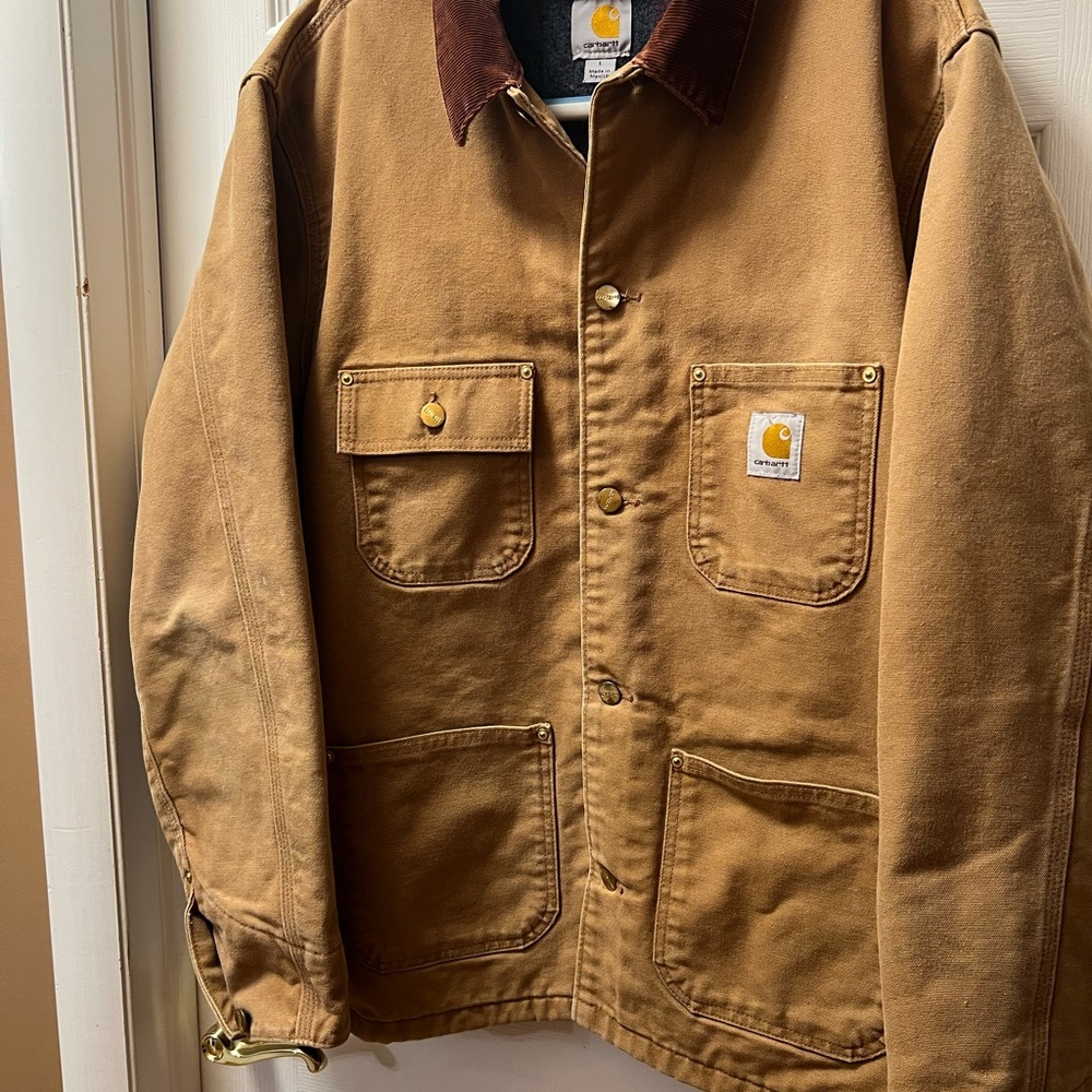 Carhartt Tan Field Jacket with Brown Accents